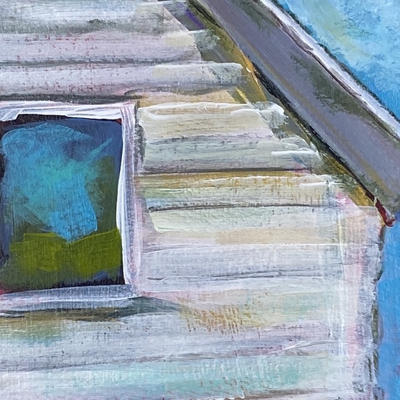 Acrylic Painting The Lake House Home Accent Cottage core Wall Decor - Picture 4 of 6